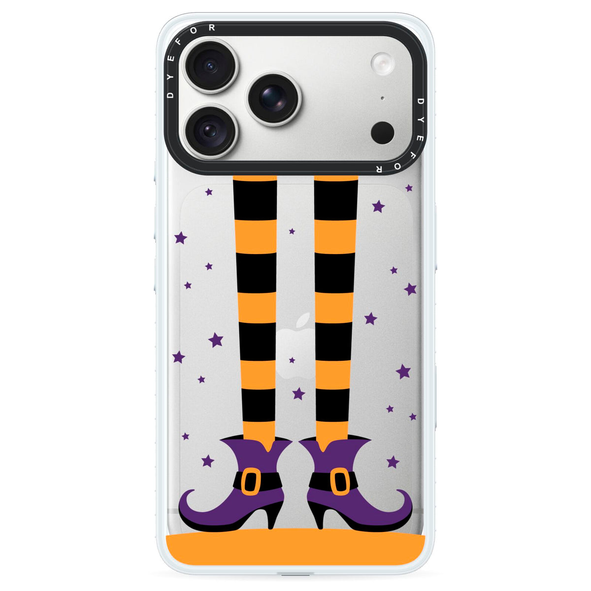 Witch Legs iPhone 18 Pro Max Black Impact Pre order Case on Silver phone