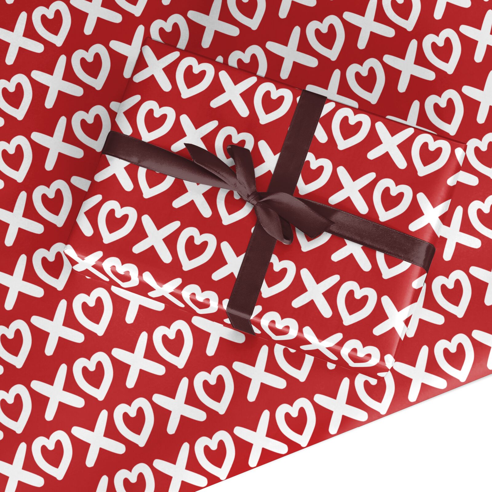 XOXO Red Custom Wrapping Paper