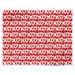 XOXO Red Personalised Wrapping Paper Alternative