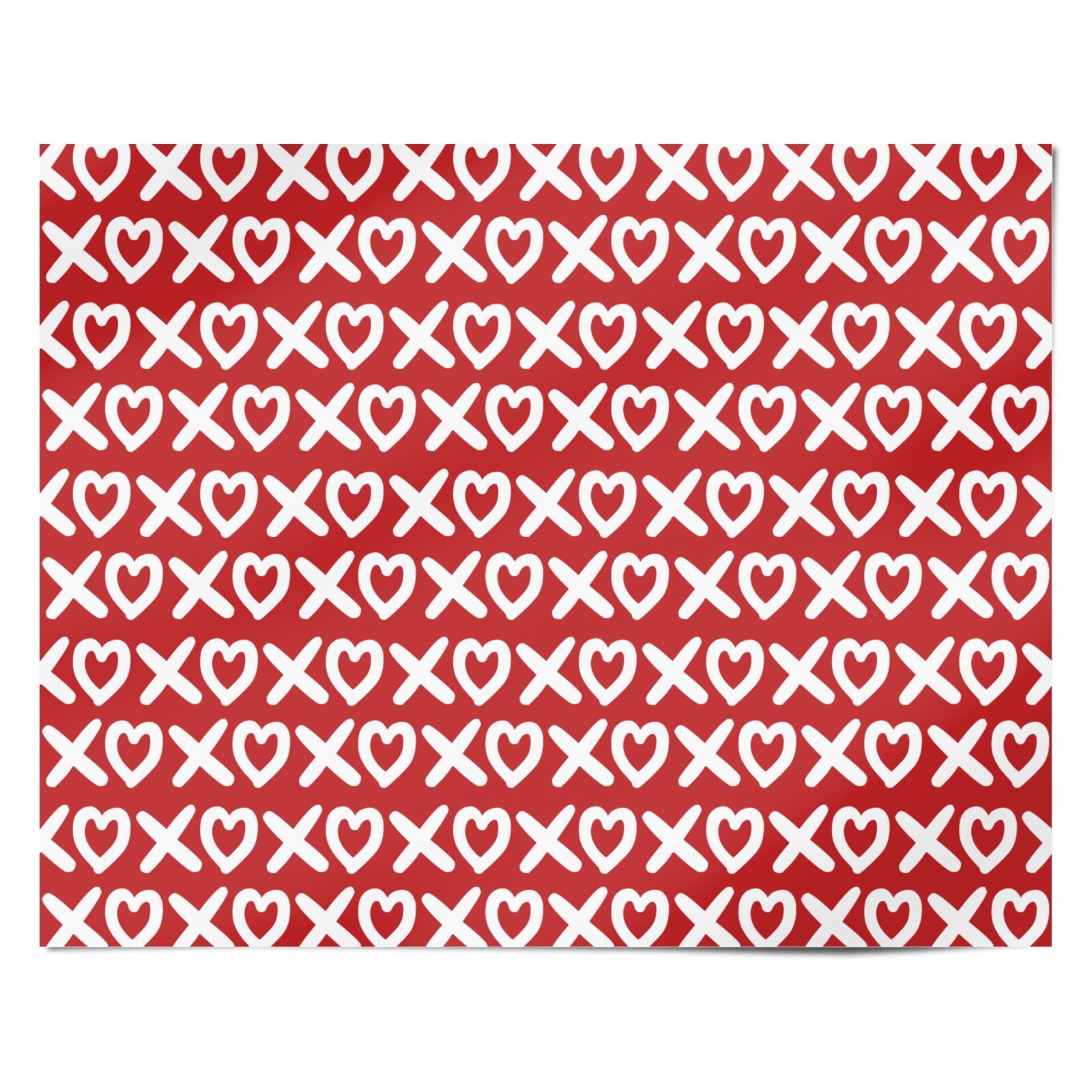 XOXO Red Personalised Wrapping Paper Alternative