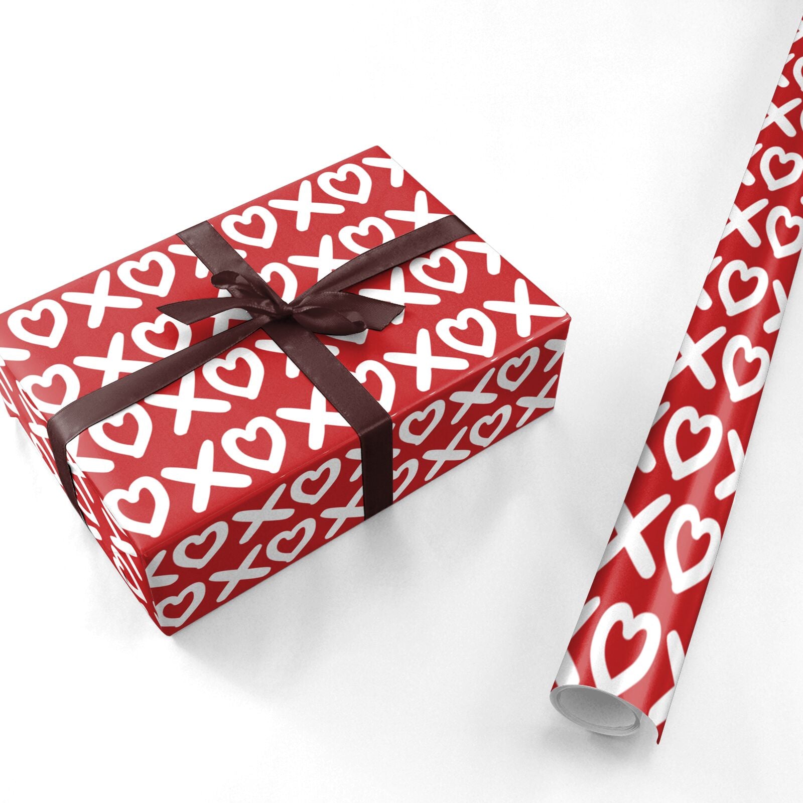 XOXO Red Personalised Wrapping Paper