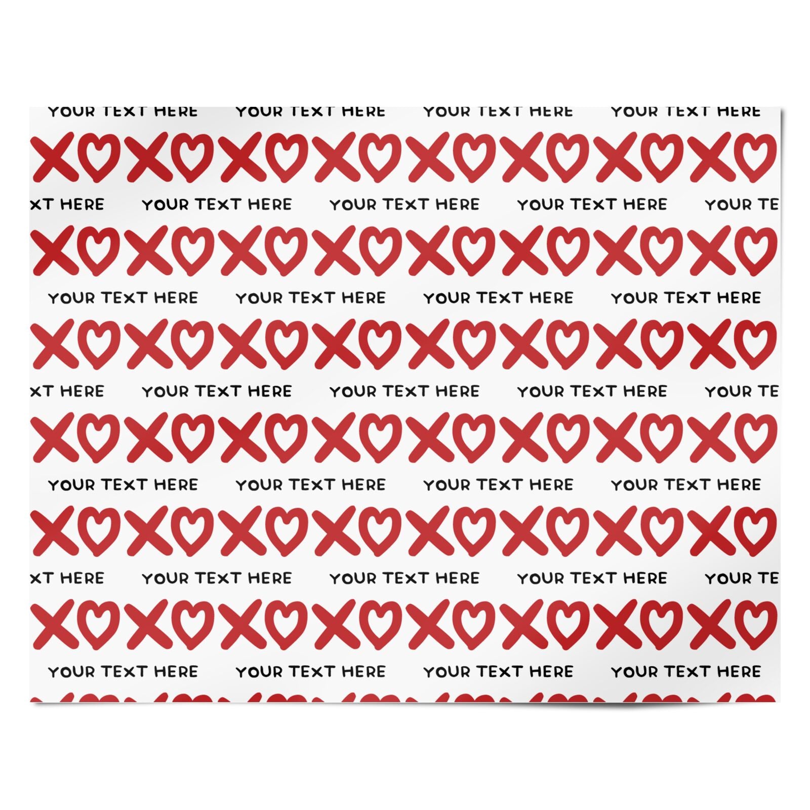 XOXO Valentines Personalised Personalised Wrapping Paper Alternative