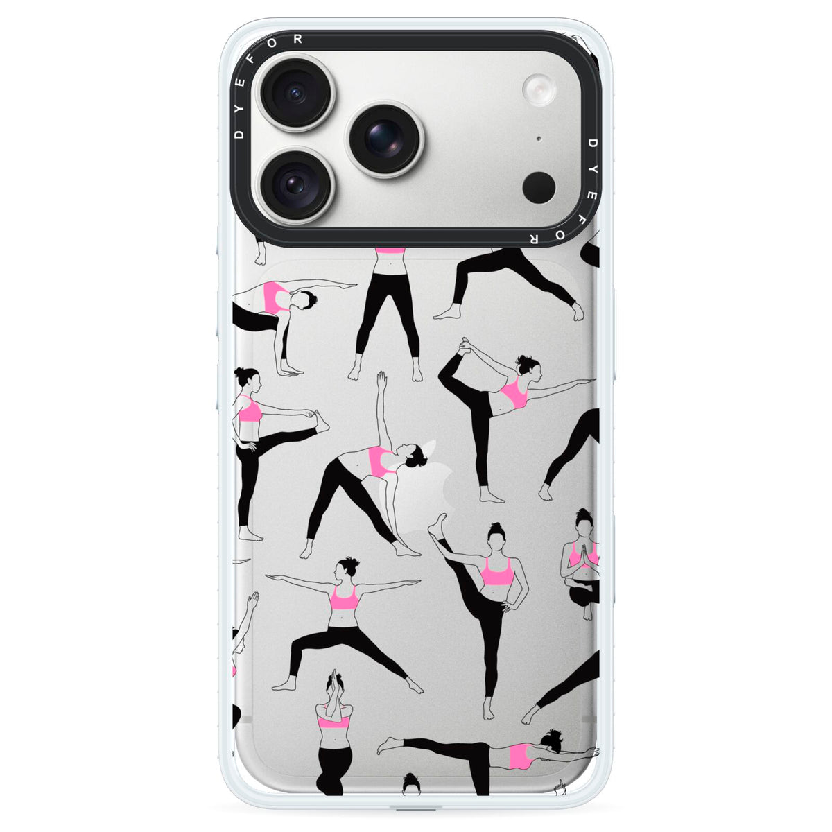 Yoga iPhone 18 Pro Black Impact Pre order Case on Silver phone