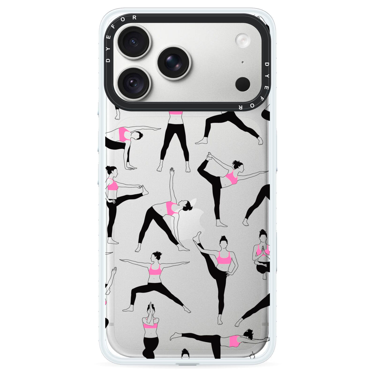 Yoga iPhone 18 Pro Max Black Impact Pre order Case on Silver phone