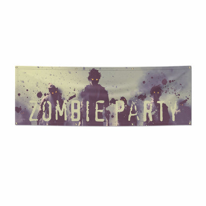 Zombie Party Halloween 6x2 Banner