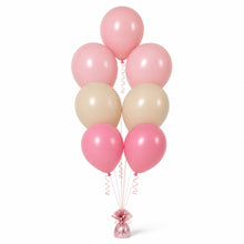 Blush Pink, Warm Sand & Pink Balloon Bunch - photorealistic coordinated seven-balloon bunch