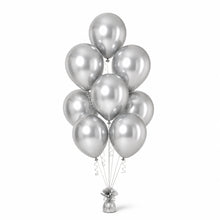 Silver Balloon Bunch - photorealistic coordinated seven-balloon bunch