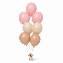 Blush Pink, Warm Sand & Nude Balloon Bunch - photorealistic coordinated seven-balloon bunch