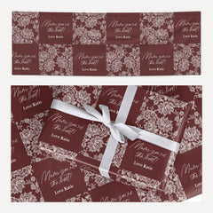 Custom Mothers Day matching wrapping paper and banner set