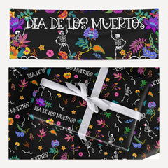 Dia de los Muertos matching wrapping paper and banner set