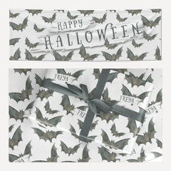 Halloween Bat Cloud matching wrapping paper and banner set