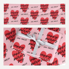 Mothers Day matching wrapping paper and banner set