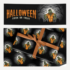 Zombie Night matching wrapping paper and banner set