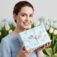 Blue Bow Mum Stripe Mothers Day Wrapping Paper