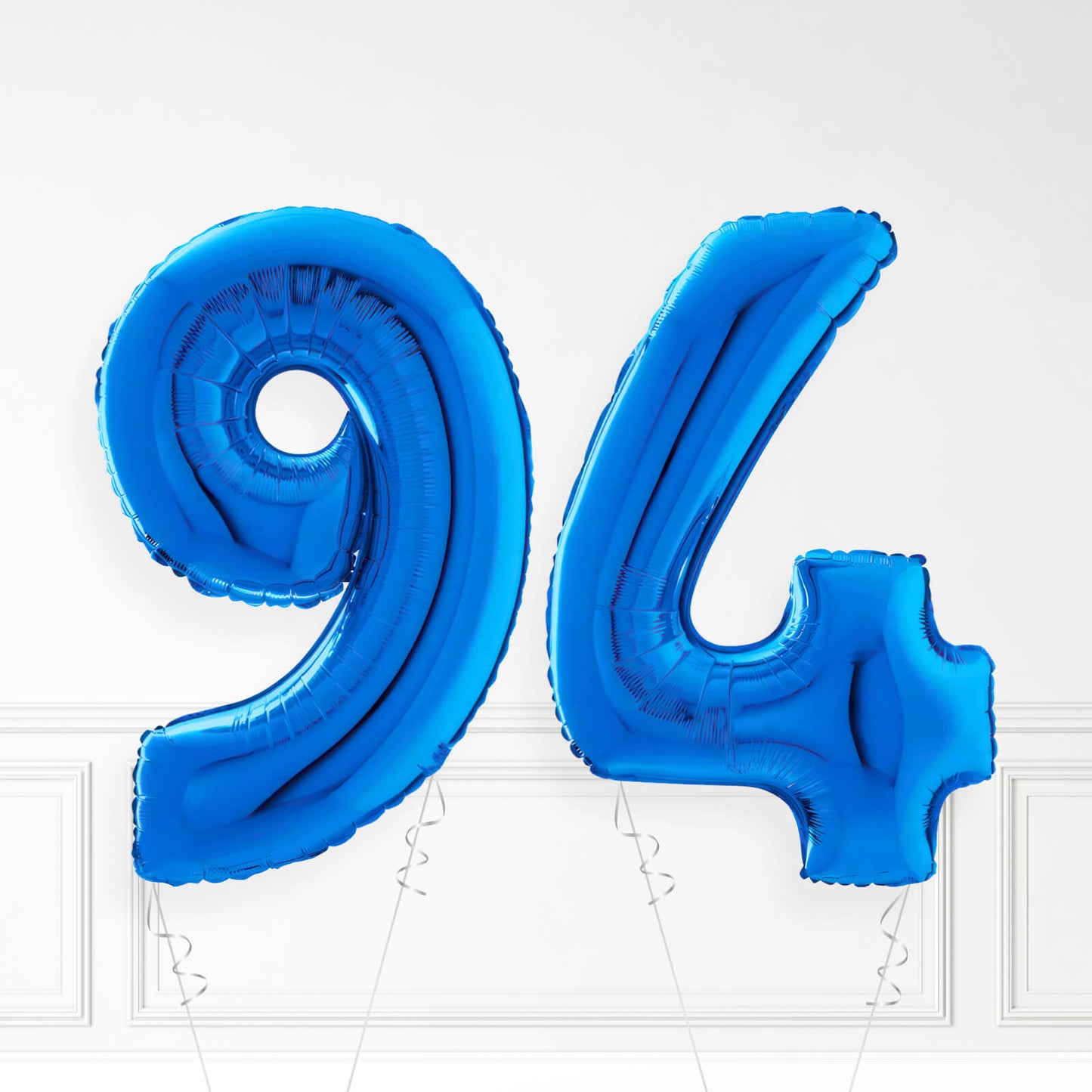 Inflated Blue Foil Number Balloon
