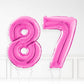 Inflated Fuchsia Pink Foil Number Balloon