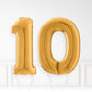 Inflated Gold Foil Number Balloon
