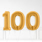 Inflated Gold Foil Number Balloon