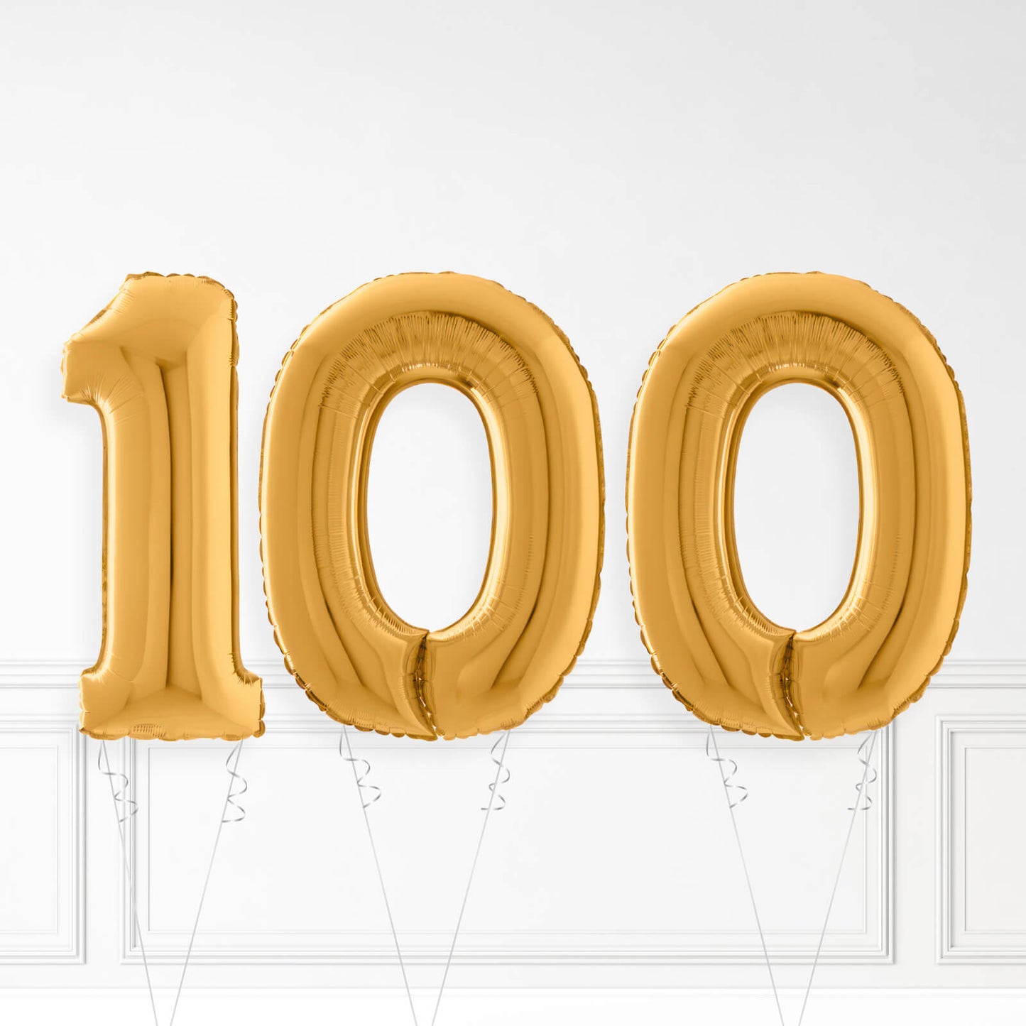 Inflated Gold Foil Number Balloon