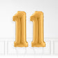 Inflated Gold Foil Number Balloon