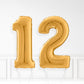 Inflated Gold Foil Number Balloon