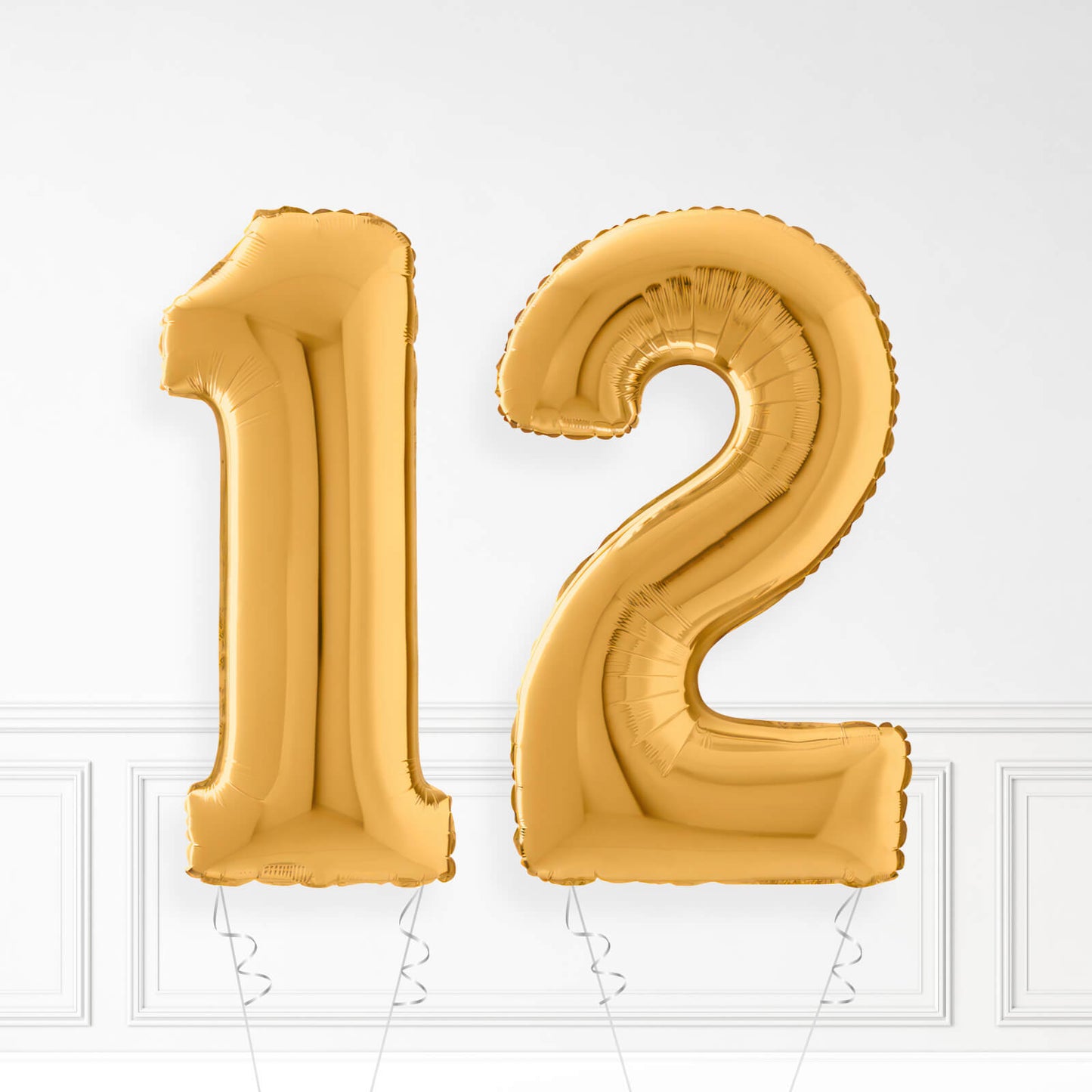 Inflated Gold Foil Number Balloon