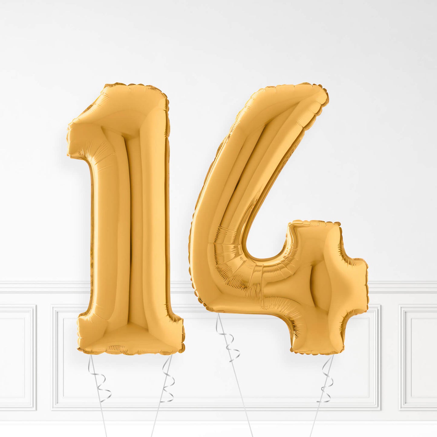 Inflated Gold Foil Number Balloon