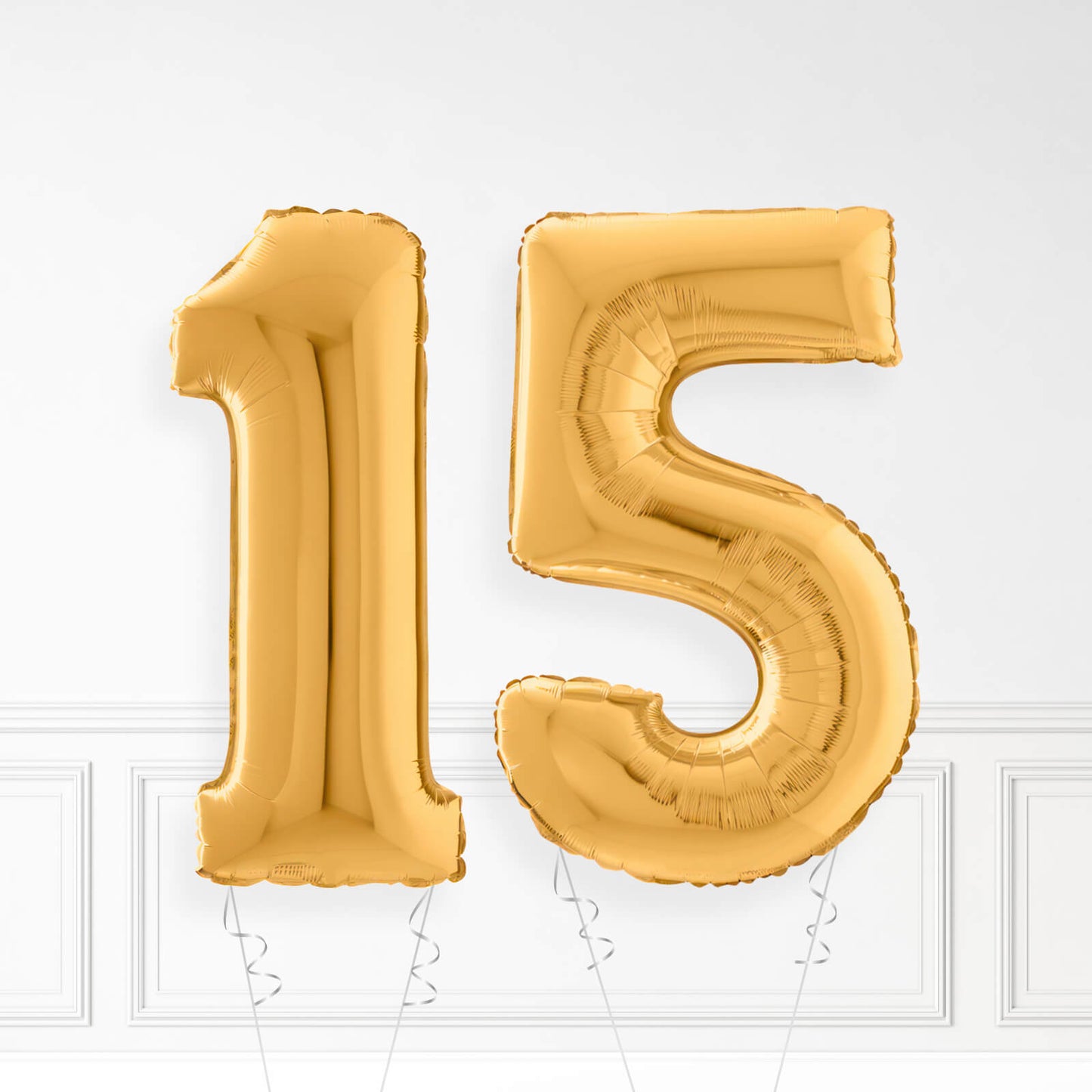 Inflated Gold Foil Number Balloon