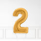 Inflated Gold Foil Number Balloon