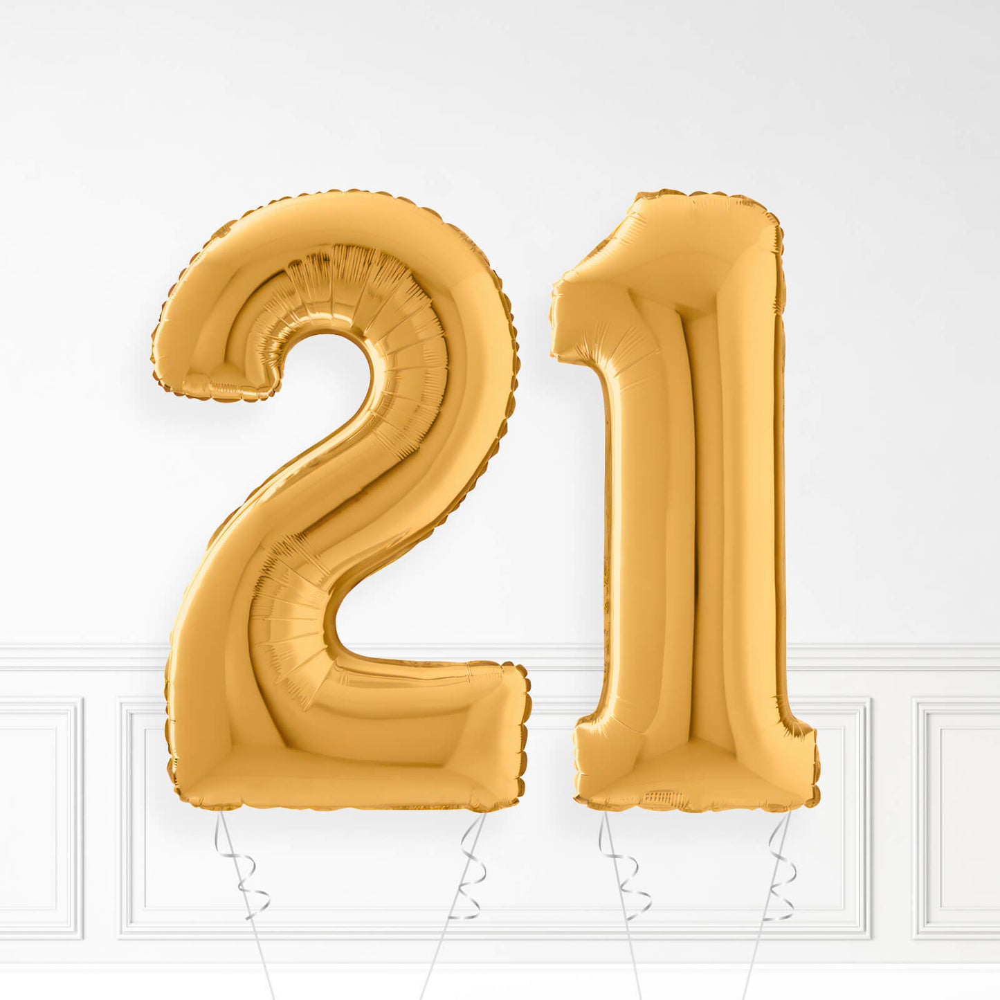 Inflated Gold Foil Number Balloon