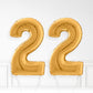 Inflated Gold Foil Number Balloon