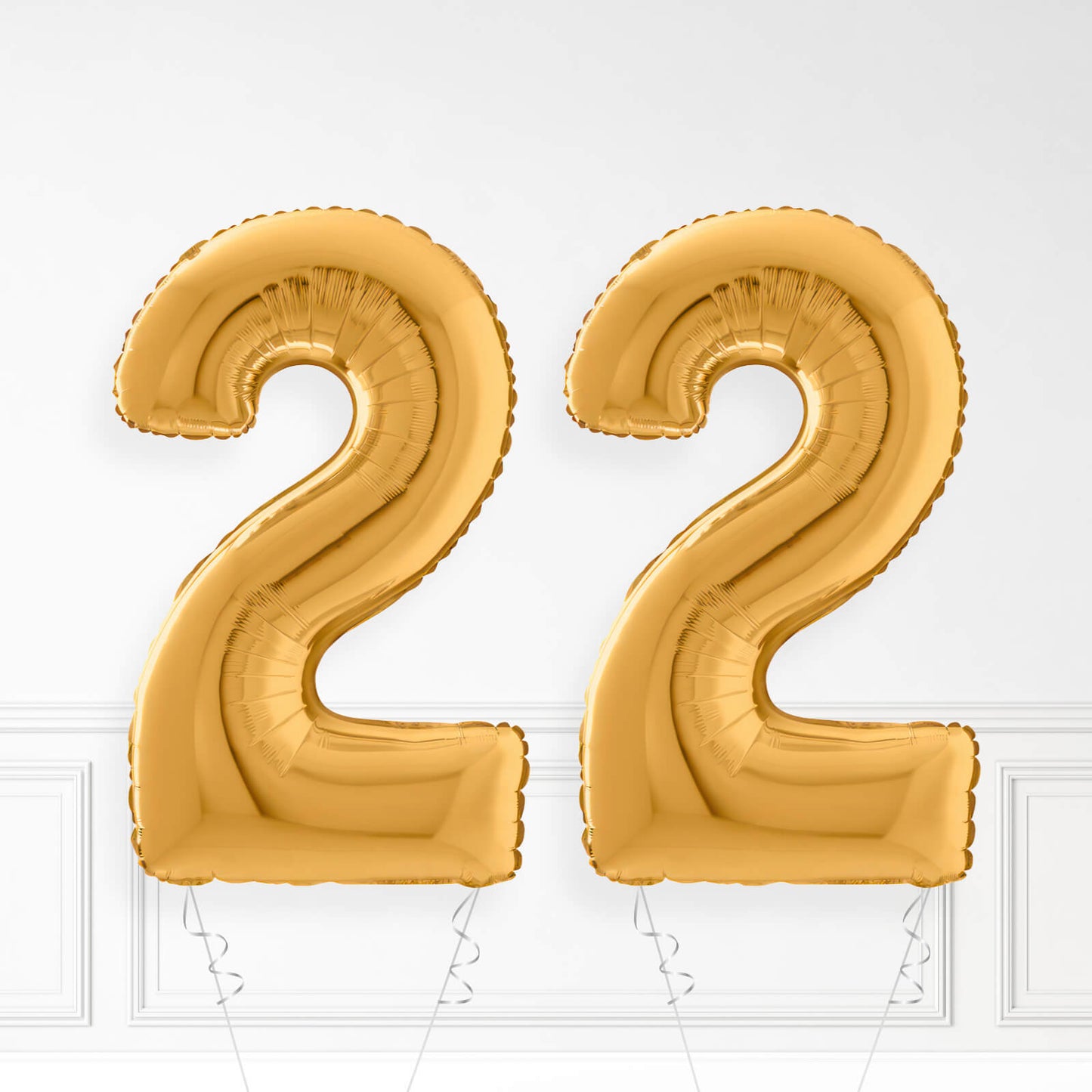 Inflated Gold Foil Number Balloon