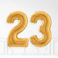 Inflated Gold Foil Number Balloon