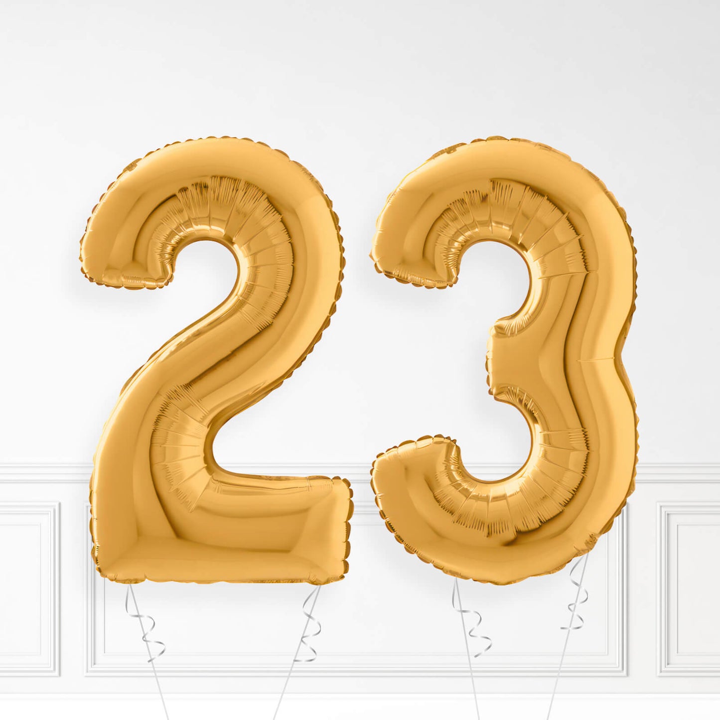 Inflated Gold Foil Number Balloon