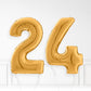 Inflated Gold Foil Number Balloon