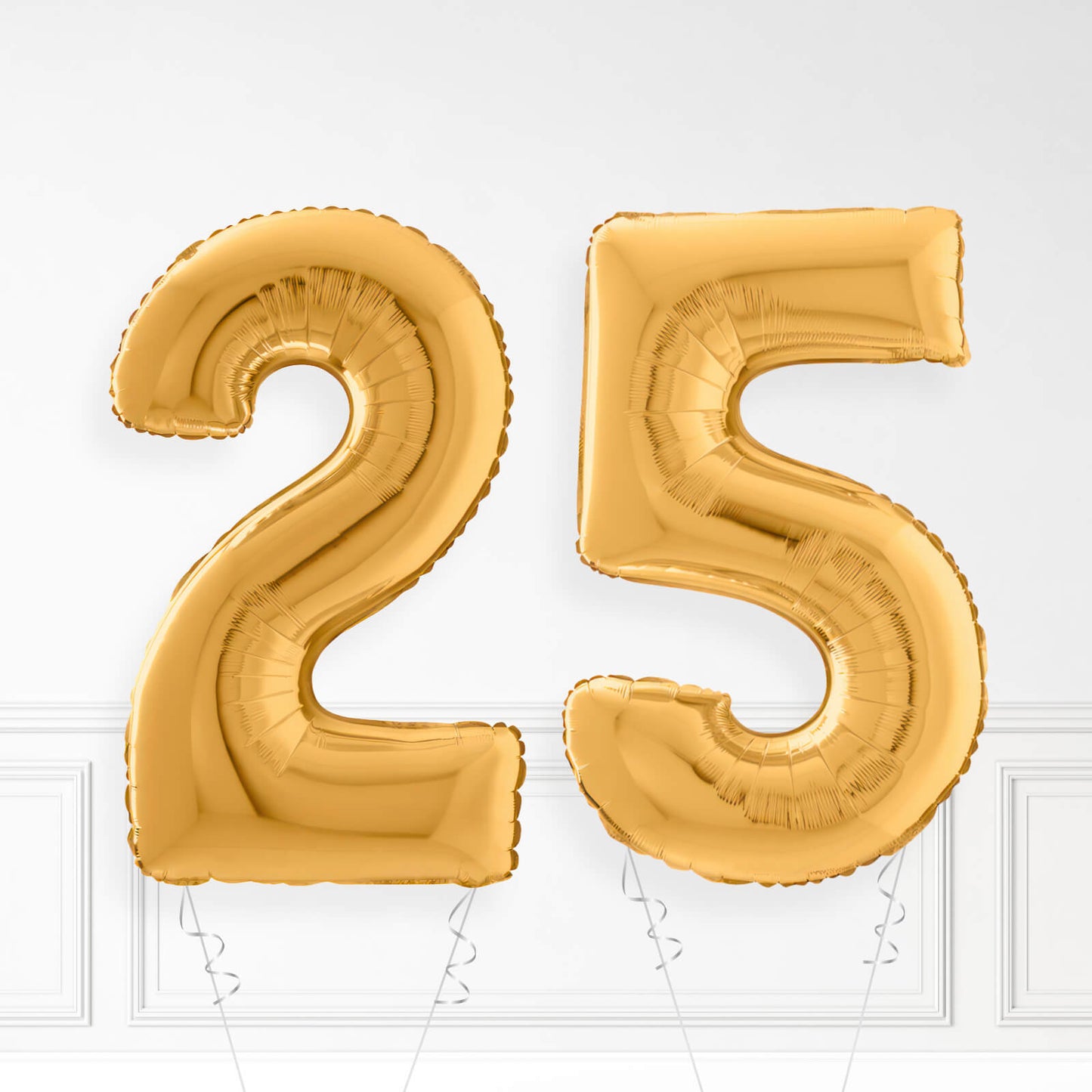 Inflated Gold Foil Number Balloon