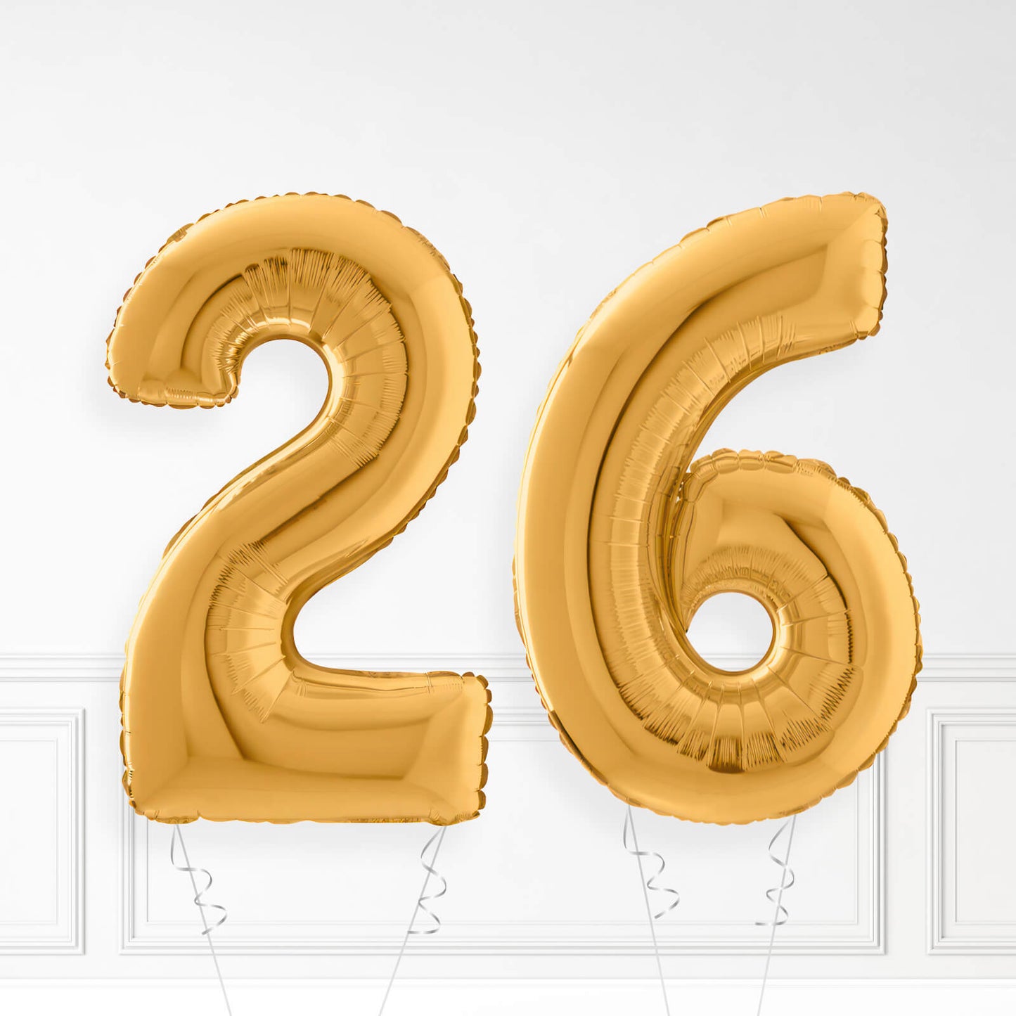 Inflated Gold Foil Number Balloon