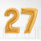 Inflated Gold Foil Number Balloon