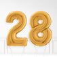 Inflated Gold Foil Number Balloon
