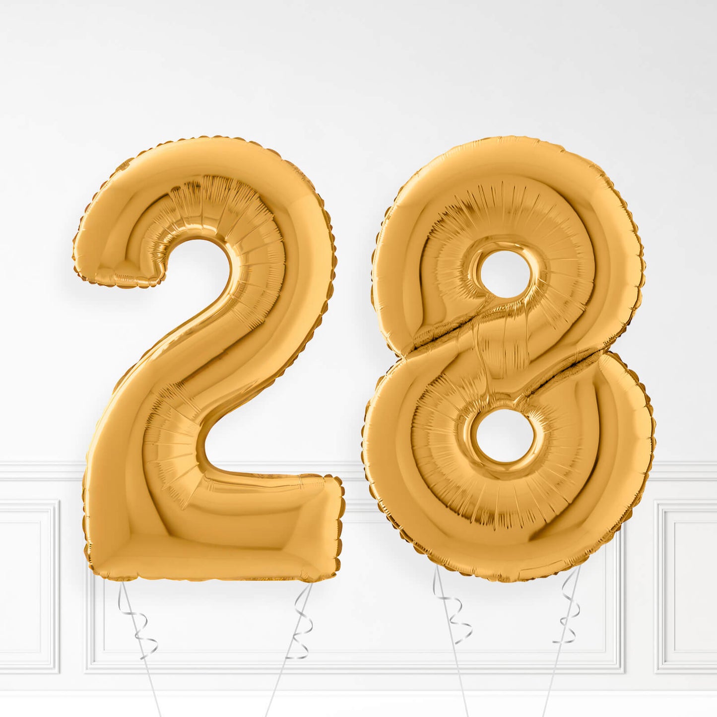 Inflated Gold Foil Number Balloon