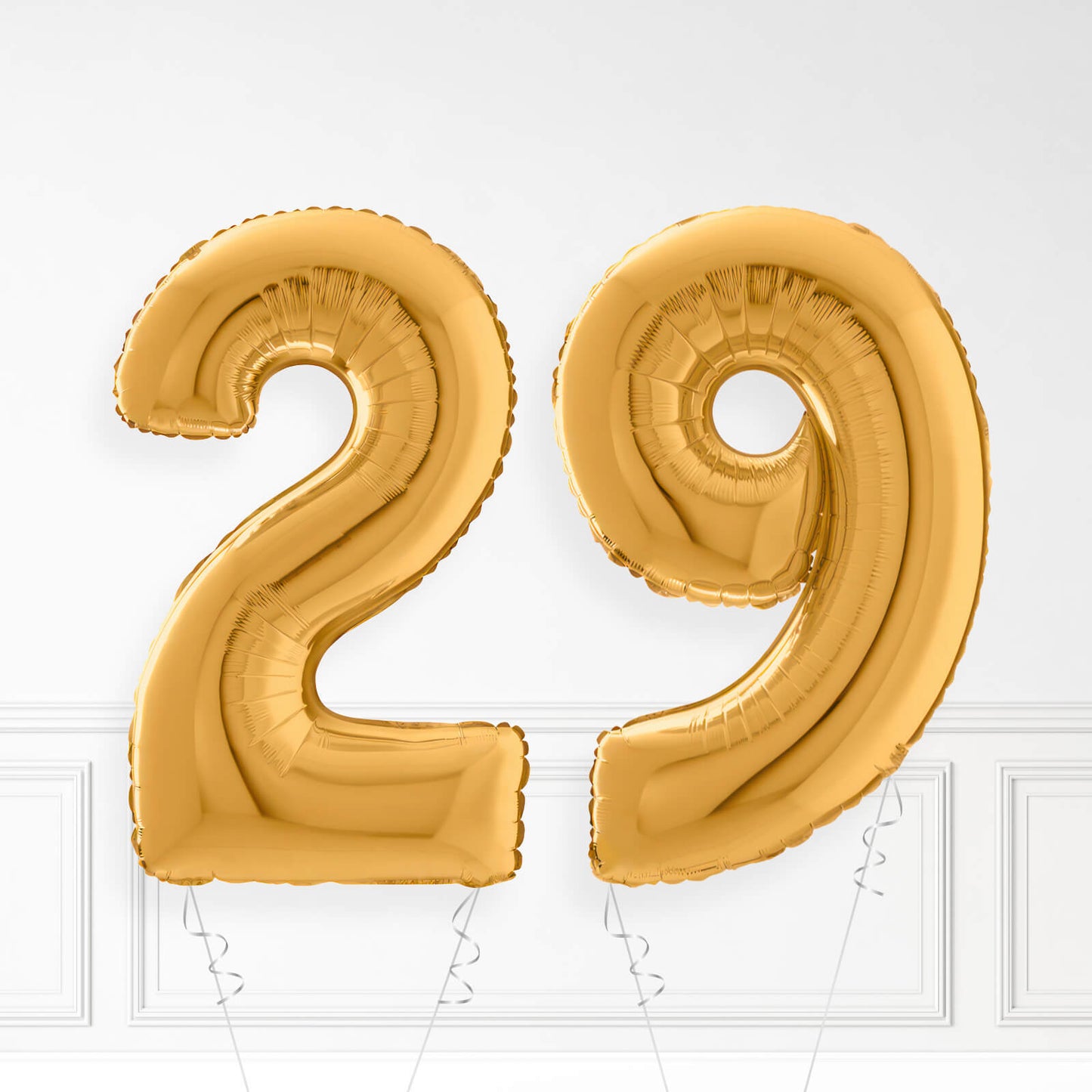 Inflated Gold Foil Number Balloon