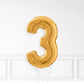 Inflated Gold Foil Number Balloon