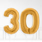 Inflated Gold Foil Number Balloon