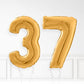 Inflated Gold Foil Number Balloon
