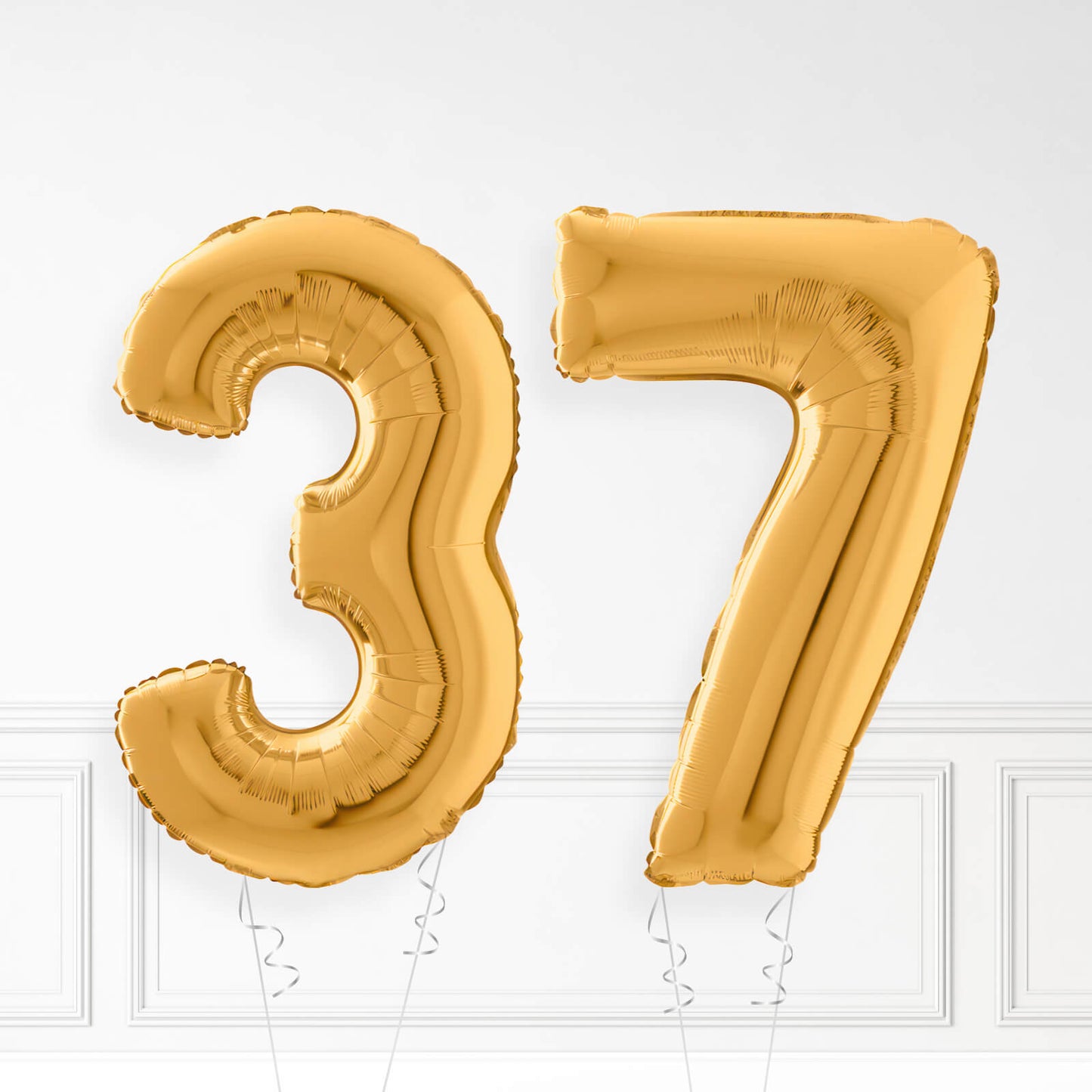 Inflated Gold Foil Number Balloon