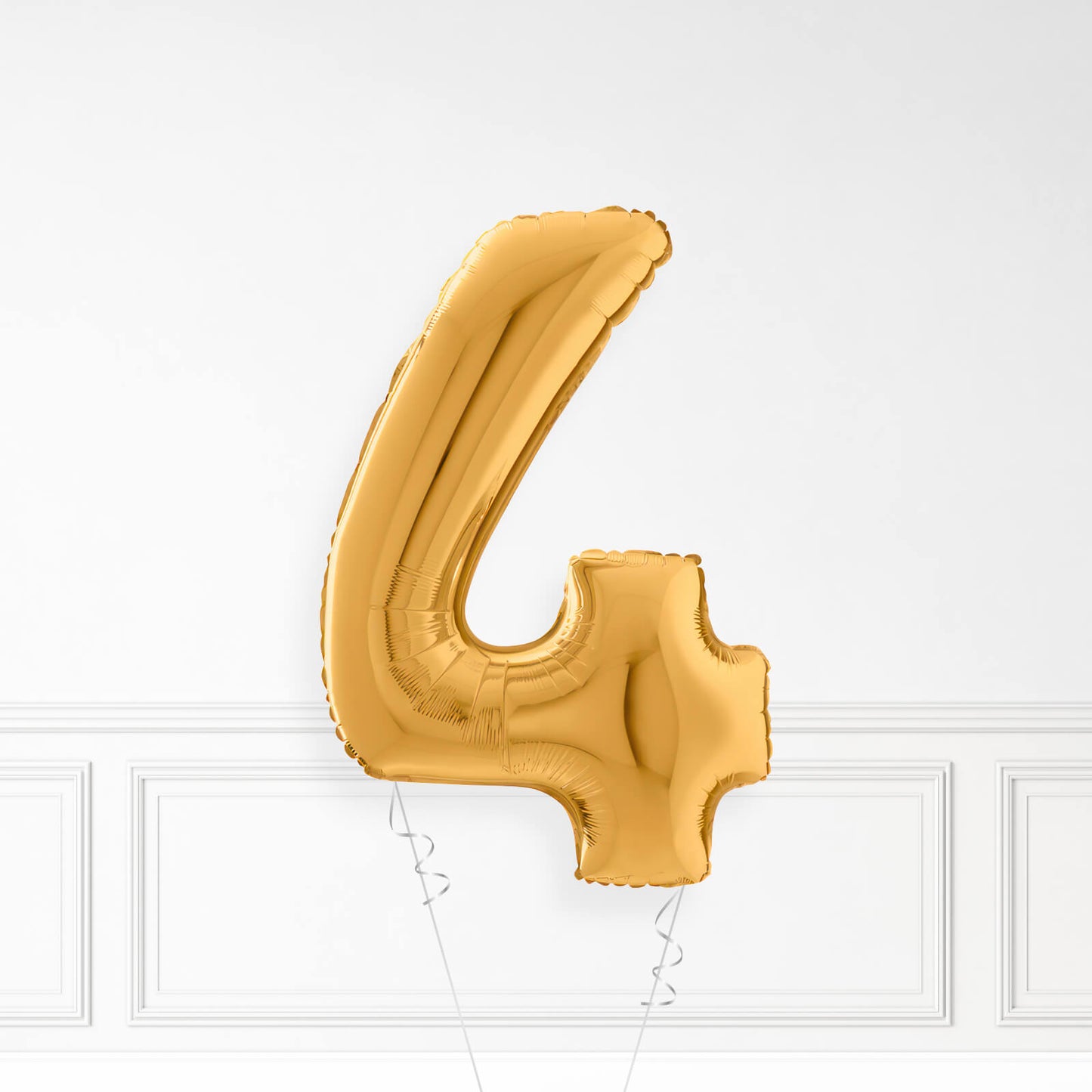 Inflated Gold Foil Number Balloon