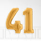 Inflated Gold Foil Number Balloon