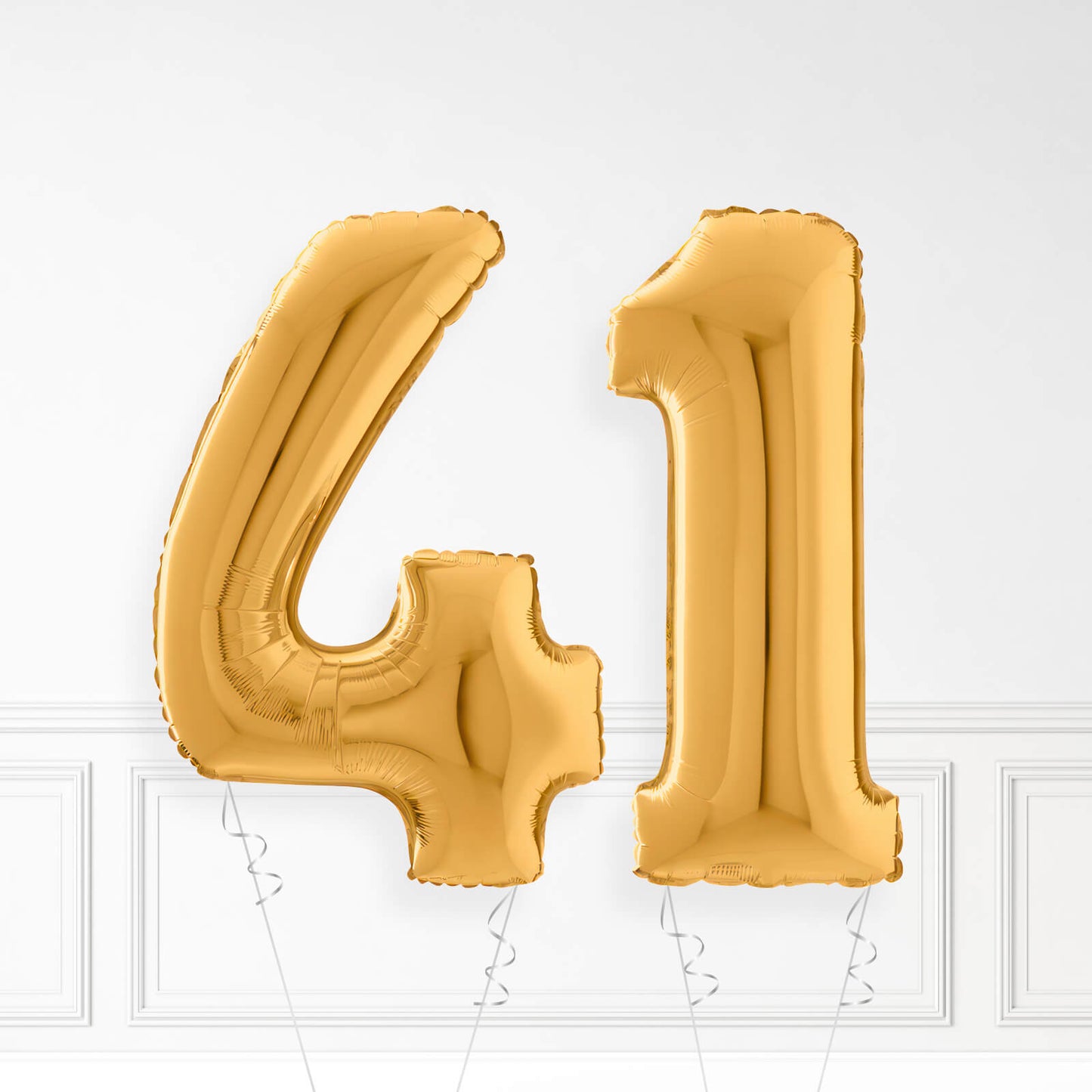 Inflated Gold Foil Number Balloon