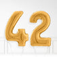 Inflated Gold Foil Number Balloon