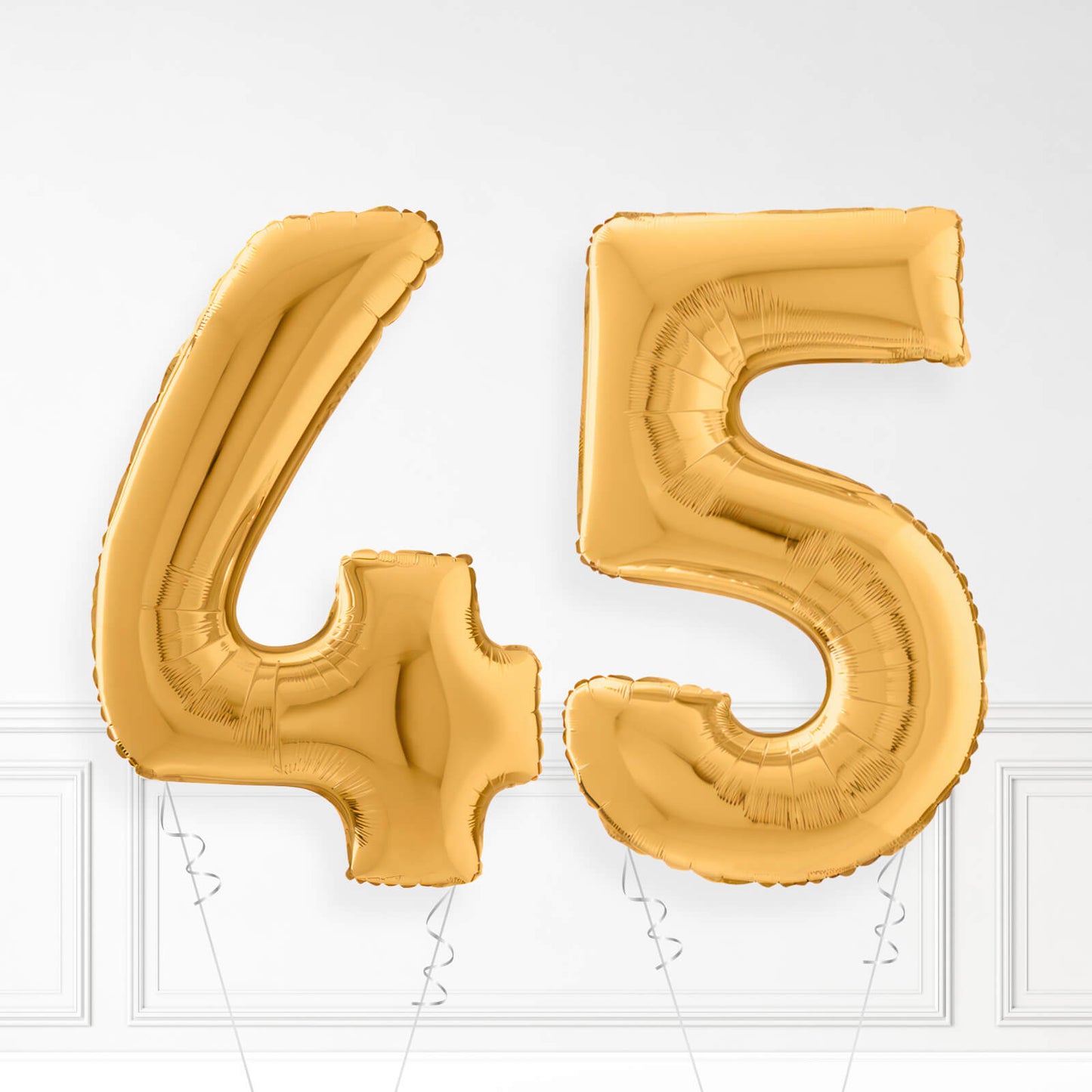 Inflated Gold Foil Number Balloon